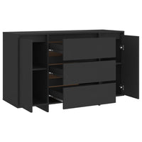 Thumbnail for Sideboard mit 3 Schubladen Schwarz 120x41x75 cm Holzwerkstoff