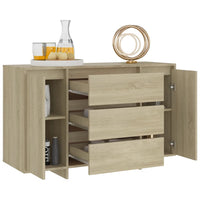 Thumbnail for Sideboard 3 Schubladen Sonoma-Eiche 120x41x75 cm Holzwerkstoff