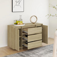 Thumbnail for Sideboard 3 Schubladen Sonoma-Eiche 120x41x75 cm Holzwerkstoff