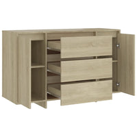 Thumbnail for Sideboard 3 Schubladen Sonoma-Eiche 120x41x75 cm Holzwerkstoff