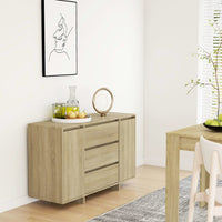 Thumbnail for Sideboard 3 Schubladen Sonoma-Eiche 120x41x75 cm Holzwerkstoff