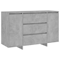 Thumbnail for Sideboard mit 3 Schubladen Betongrau 120x41x75 cm Holzwerkstoff