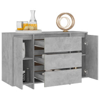 Thumbnail for Sideboard mit 3 Schubladen Betongrau 120x41x75 cm Holzwerkstoff