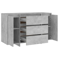 Thumbnail for Sideboard mit 3 Schubladen Betongrau 120x41x75 cm Holzwerkstoff