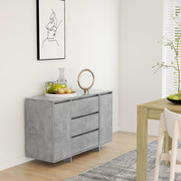 Thumbnail for Sideboard mit 3 Schubladen Betongrau 120x41x75 cm Holzwerkstoff