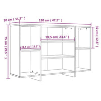 Thumbnail for Sideboard Sonoma-Eiche 120x30x75 cm Holzwerkstoff