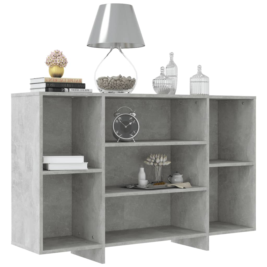 Sideboard Betongrau 120x30x75 cm Holzwerkstoff