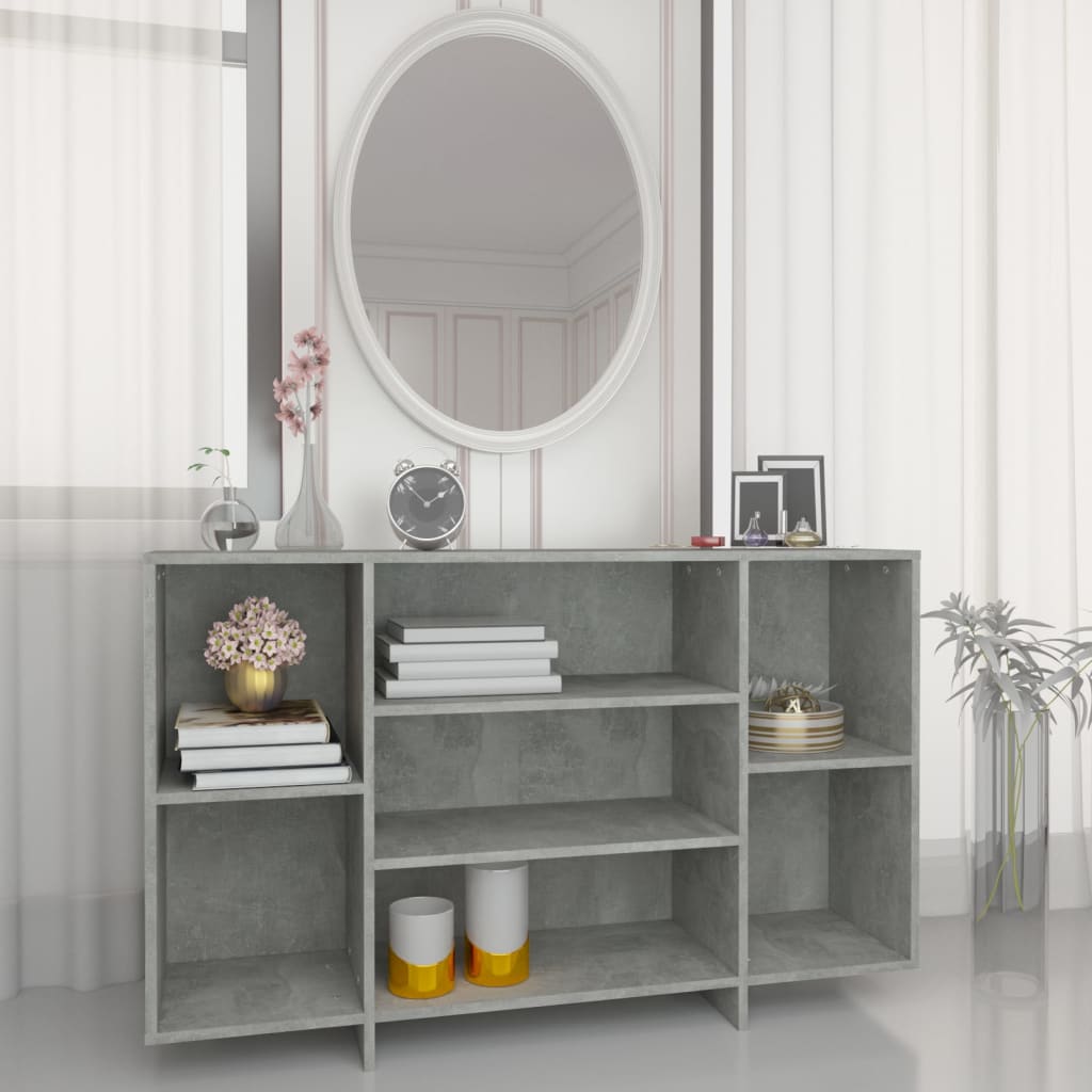 Sideboard Betongrau 120x30x75 cm Holzwerkstoff