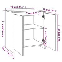Thumbnail for Sideboard Weiß 70x41x75 cm Holzwerkstoff