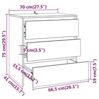 Thumbnail for Sideboard Betongrau 70x41x75 cm Holzwerkstoff