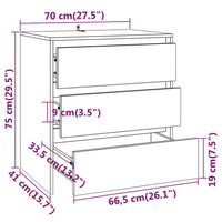 Thumbnail for Sideboard Hochglanz-Weiß 70x41x75 cm Holzwerkstoff