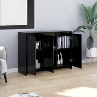 Thumbnail for Sideboard Schwarz 102x33x75 cm Holzwerkstoff