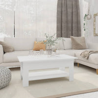 Thumbnail for Couchtisch Weiß 102x55x42 cm Holzwerkstoff