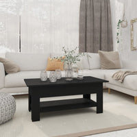 Thumbnail for Couchtisch Schwarz 102x55x42 cm Holzwerkstoff