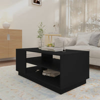 Thumbnail for Couchtisch Schwarz 102x55x43 cm Holzwerkstoff
