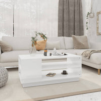 Thumbnail for Couchtisch Hochglanz-Weiß 102x55x43 cm Holzwerkstoff