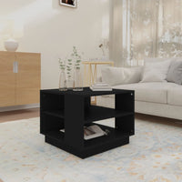 Thumbnail for Couchtisch Schwarz 55x55x43 cm Holzwerkstoff