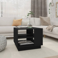 Thumbnail for Couchtisch Schwarz 55x55x43 cm Holzwerkstoff