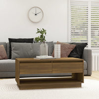 Thumbnail for Couchtisch Braun Eichen-Optik 102,5x55x44 cm Holzwerkstoff