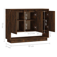 Thumbnail for Sideboard Räuchereiche 97x31x75 cm Holzwerkstoff