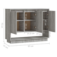 Thumbnail for Sideboard Grau Sonoma 97x31x75 cm Holzwerkstoff