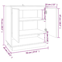 Thumbnail for Sideboard Räuchereiche 70x41x75 cm Holzwerkstoff