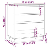 Thumbnail for Sideboard Räuchereiche 70x41x75 cm Holzwerkstoff