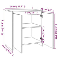 Thumbnail for Sideboard Grau Sonoma 70x41x75 cm Holzwerkstoff