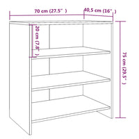 Thumbnail for Sideboard Grau Sonoma 70x40,5x75 cm Holzwerkstoff