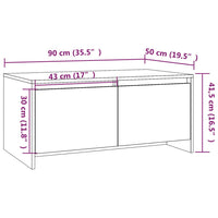 Thumbnail for Couchtisch Braun Eichen-Optik 90x50x41,5 cm Holzwerkstoff