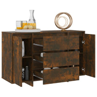 Thumbnail for Sideboard mit 3 Schubladen Räuchereiche 120x41x75 cm