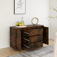 Thumbnail for Sideboard mit 3 Schubladen Räuchereiche 120x41x75 cm