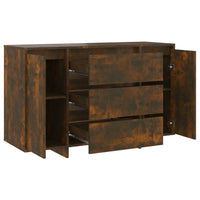 Thumbnail for Sideboard mit 3 Schubladen Räuchereiche 120x41x75 cm