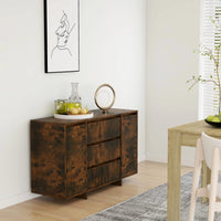 Thumbnail for Sideboard mit 3 Schubladen Räuchereiche 120x41x75 cm