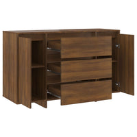 Thumbnail for Sideboard mit 3 Schubladen Braun Eichen-Optik 120x41x75 cm