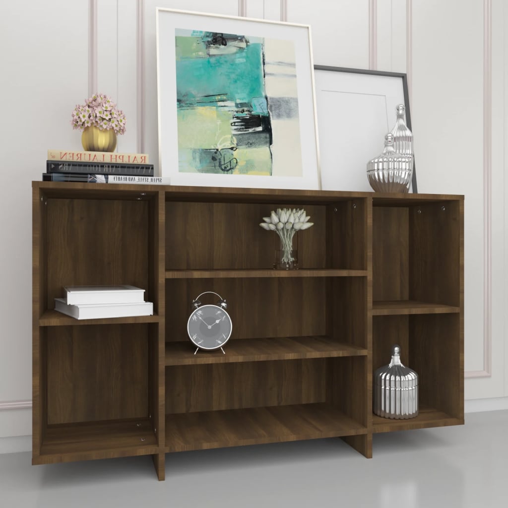 Sideboard Braun Eichen-Optik 120x30x75 cm Holzwerkstoff