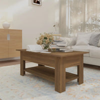 Thumbnail for Couchtisch Braun Eichen-Optik 102x55x42 cm Holzwerkstoff