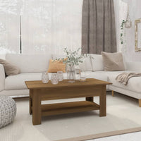 Thumbnail for Couchtisch Braun Eichen-Optik 102x55x42 cm Holzwerkstoff