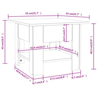 Thumbnail for Couchtisch Räuchereiche 55x55x42 cm Holzwerkstoff