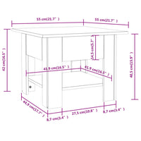 Thumbnail for Couchtisch Braun Eichen-Optik 55x55x42 cm Holzwerkstoff