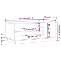Thumbnail for Couchtisch Grau Sonoma 102x55x43 cm Holzwerkstoff