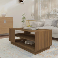 Thumbnail for Couchtisch Braun Eichen-Optik 102x55x43 cm Holzwerkstoff