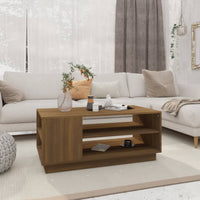 Thumbnail for Couchtisch Braun Eichen-Optik 102x55x43 cm Holzwerkstoff