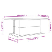 Thumbnail for Couchtisch Braun Eiche 102x55,5x40 cm Holzwerkstoff