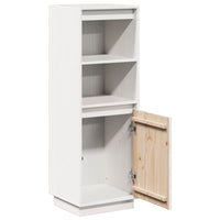 Thumbnail for Highboard Weiß 37x34x110 cm Massivholz Kiefer