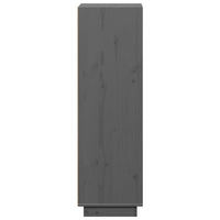 Thumbnail for Highboard Grau 37x34x110 cm Massivholz Kiefer