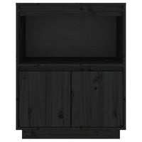 Thumbnail for Sideboard Schwarz 60x34x75 cm Massivholz Kiefer