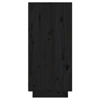 Thumbnail for Sideboard Schwarz 60x34x75 cm Massivholz Kiefer