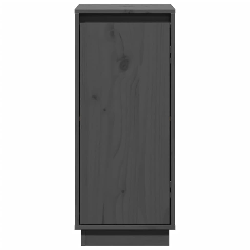 Sideboard Grau 31,5x34x75 cm Massivholz Kiefer
