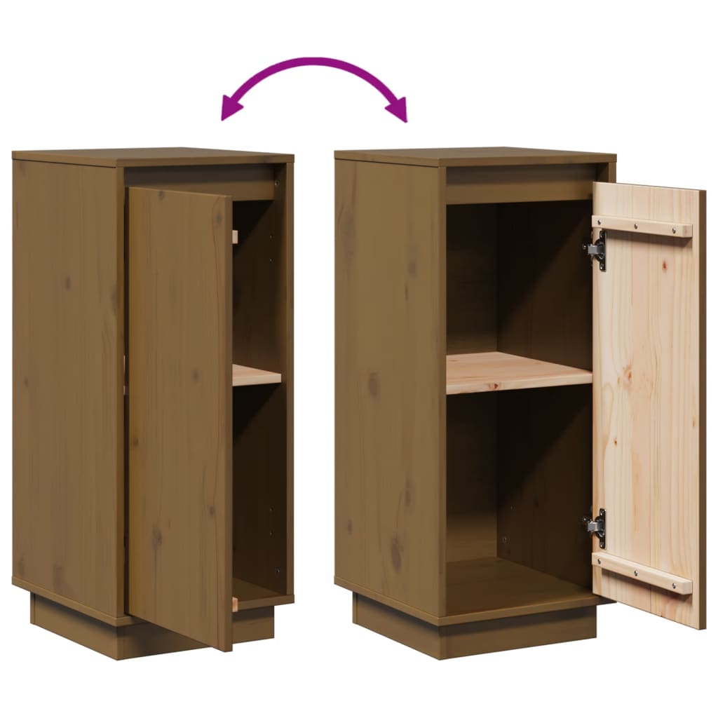 Sideboard Honigbraun 31,5x34x75 cm Massivholz Kiefer